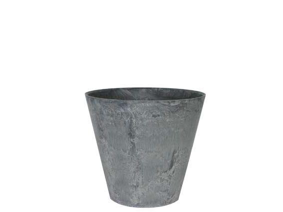 Artstone Claire Pflanztopf Grau mit Drainagesystem