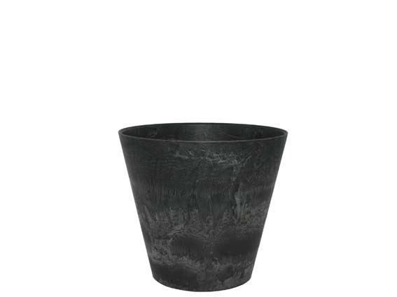 Artstone Claire Pflanztopf Schwarz mit Drainagesystem