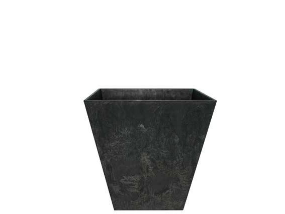 Artstone Ella Pflanztopf Schwarz mit Drainagesystem