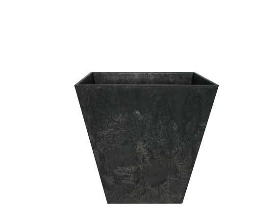 Artstone Ella Pflanztopf Schwarz mit Drainagesystem