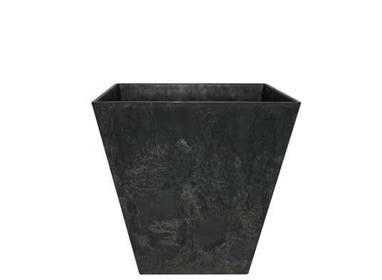 Artstone Ella Pflanztopf Schwarz mit Drainagesystem