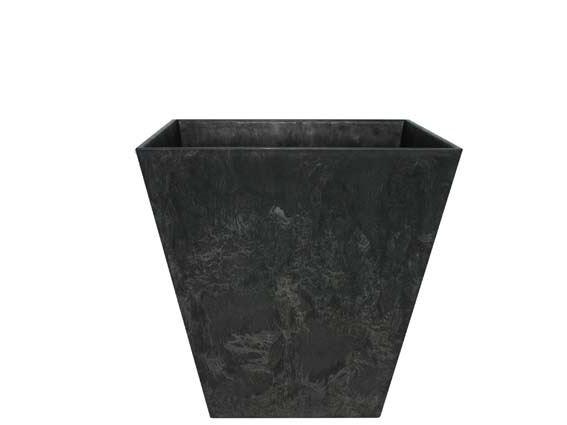 Artstone Ella Pflanztopf Schwarz mit Drainagesystem