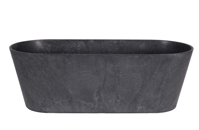 Artstone Claire Balkonkasten Schwarz mit Drainagesystem