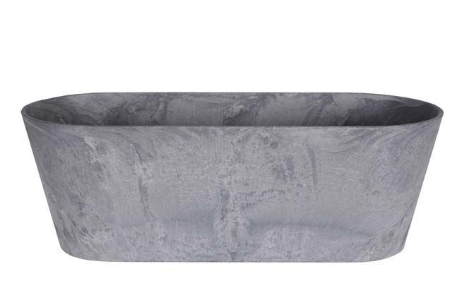 Artstone Claire Balkonkasten Grau mit Drainagesystem