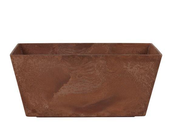 Artstone Ella Balkonkasten Braun mit Drainagesystem