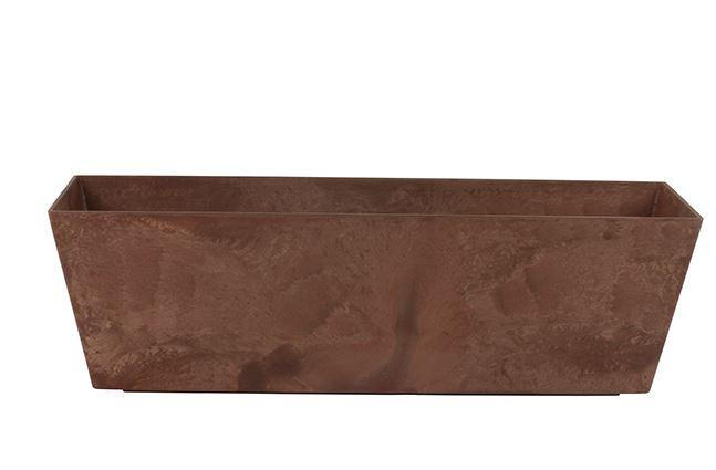 Artstone Ella Balkonkasten Braun mit Drainagesystem