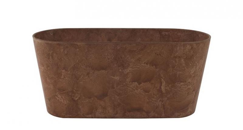 Artstone Claire Balkonkasten Braun mit Drainagesystem