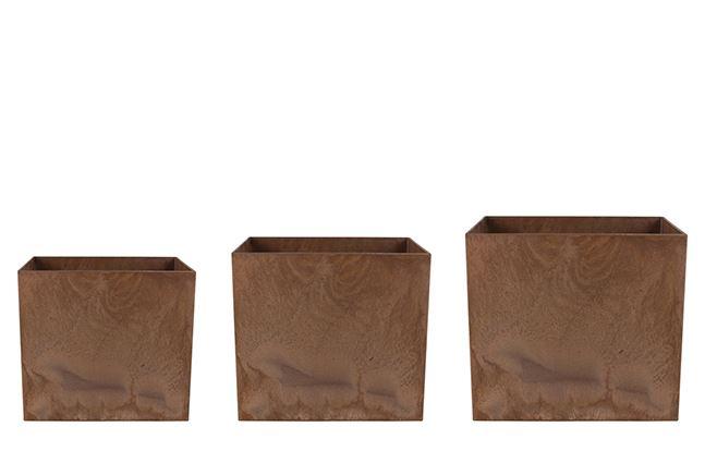 Artstone 3er Topfset Maud Braun mit Drainagesystem