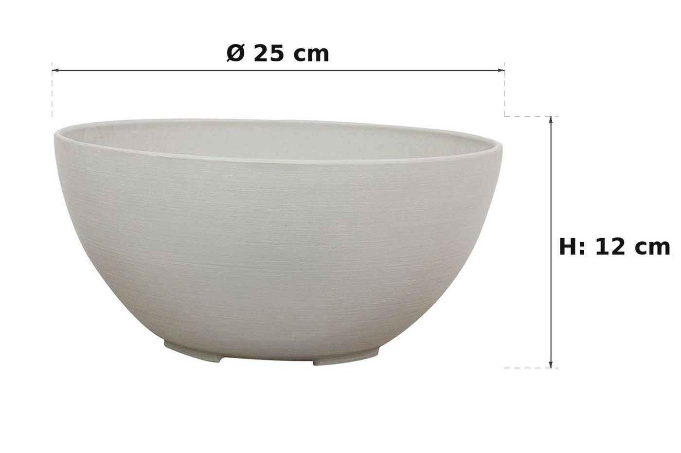 Ma&szlig;bild: Fiona Pflanzschale Cloudy, &Oslash; 25 cm, 12 cm hoch