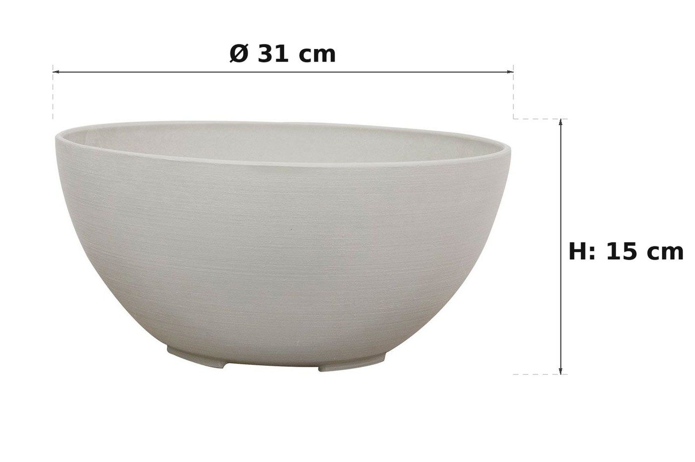 Ma&szlig;bild: Fiona Pflanzschale Cloudy, &Oslash; 31 cm, 15 cm hoch