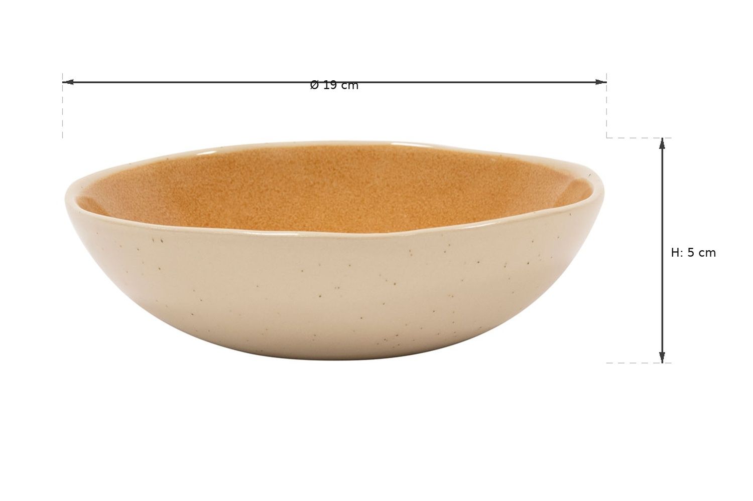 Maßzeichnung: Savannah Horizon Suppenteller, Ø 19 cm, Ø 19 cm, 5 cm hoch