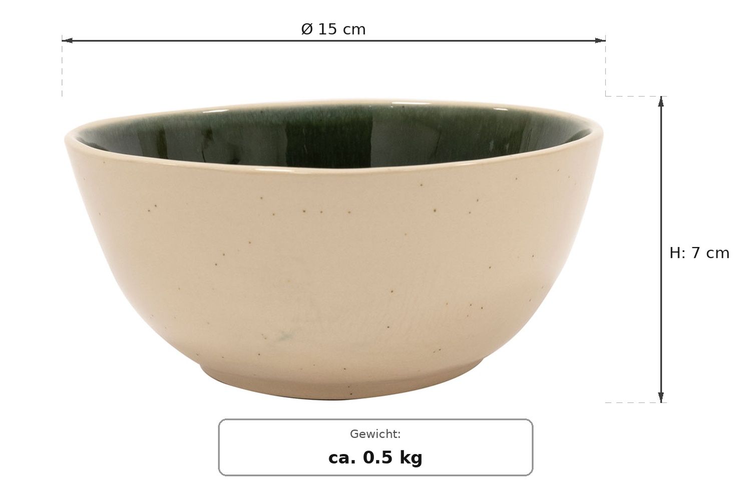 Ma&szlig;zeichnung: Savannah Twilight Müslischale, Ø 15 cm, &Oslash; 15 cm, 7 cm hoch