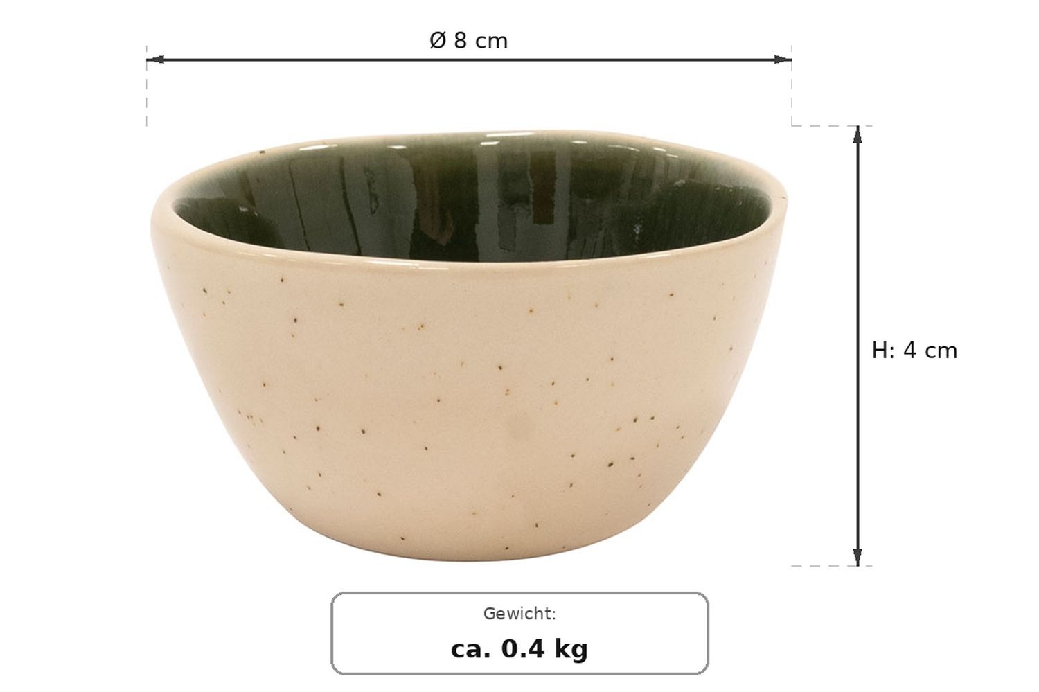 Ma&szlig;zeichnung: Savannah Twilight Schale klein, Ø 8 cm, &Oslash; 8 cm, 4 cm hoch