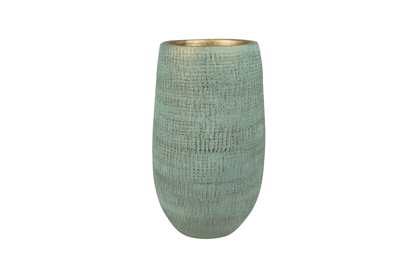 Ryan Vase shiny blue, 30 cm hoch, freigestellt