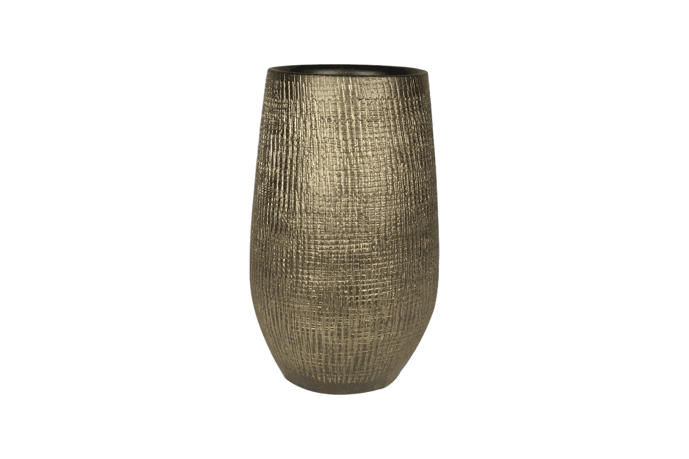 Ryan Vase shiny gold, 30 cm hoch, freigestellt