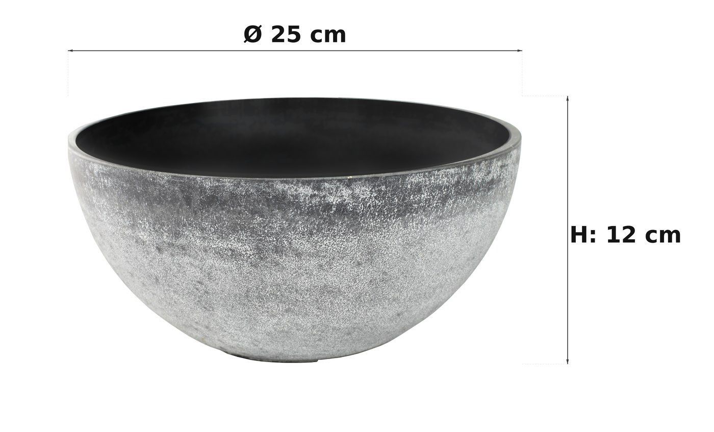 Maßbild: Nova Pflanzschale Concrete, Ø 25 cm, 12 cm hoch